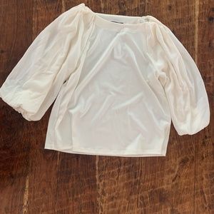Banana Republic white quarter sleeved blouse